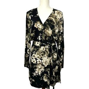 denim & supply floral wrap dress Denim & Supply Ralph Lauren Womens Floral Print Wrap Flounce Dress Blue M